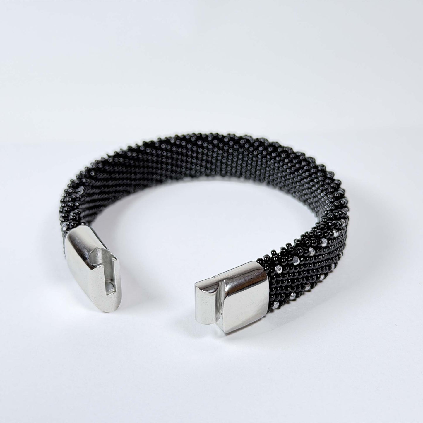 Black (silver color dots)