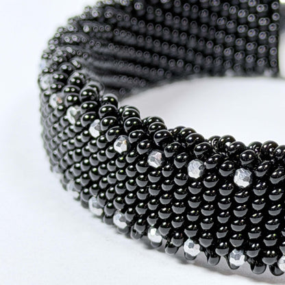 Black (silver color dots)