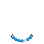 Glass beads / Sky blue 1 white