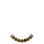 Faceted beads / Gold color 1 red color