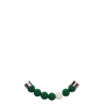 Glass beads / Forest green 1 white