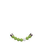 Glass beads / Lime green 1 white