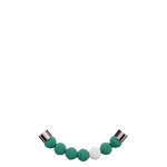 Glass beads / Teal green 1 white