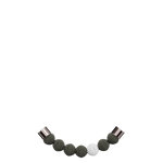 Glass beads / Charcoal grey 1 white