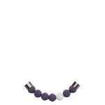 Glass beads / Deep plum 1 white