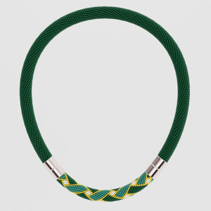 Vevd ornamenthalskjede (Grønn)