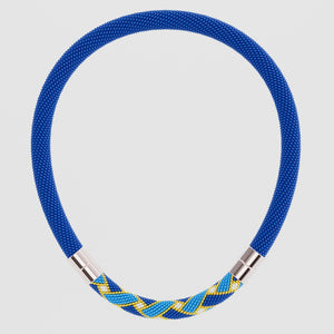 Vevd ornamenthalskjede (Blått)
