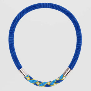 Vevd ornamenthalskjede (Blått)