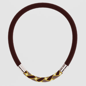 Vevd ornamenthalskjede (Brunt)