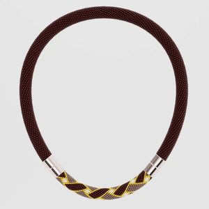 Vevd ornamenthalskjede (Brunt)