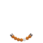 Glass beads / Ochre yellow 1 white