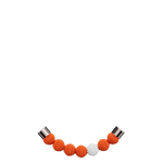 Glass beads / Burnt orange 1 white