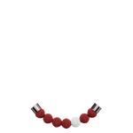 Glass beads / Fjord red 1 white