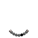 Faceted beads / Silver color 1 black color