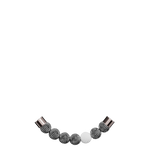 Faceted beads / Silver color 1 white color