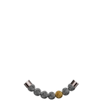Faceted beads / Silver color 1 gold color